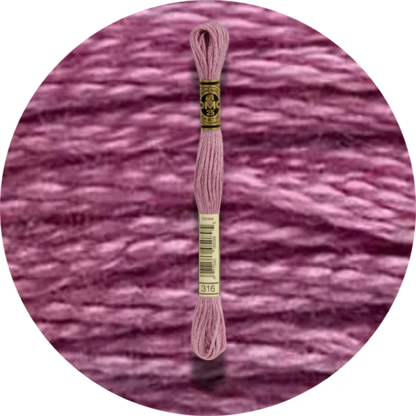 DMC Mouliné Spécial 25 Broderigarn, Ensfarvet, Blå/Lilla nuancer